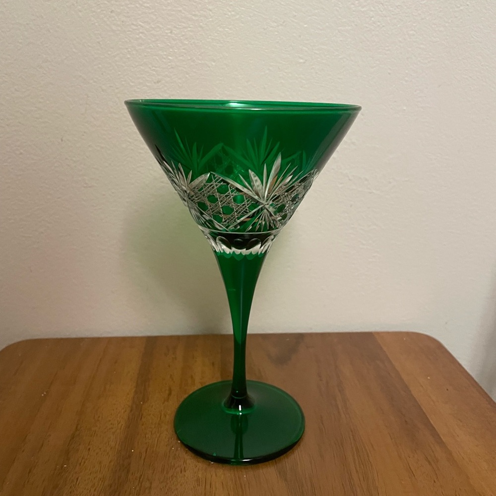 Pottery barn Green Martini Glasses set